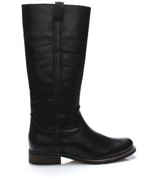 Černé kožené nižší kozačky Online Shoes Černé kožené nižší kozačky Online Shoes