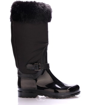 Černé italské nižší holiny s kožešinou M&G Černé italské nižší holiny s kožešinou M&G