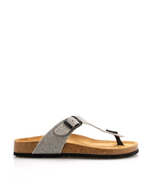 Stříbrné kožené zdravotní žabky EMMA Shoes 38 Stříbrné kožené zdravotní žabky EMMA Shoes 38