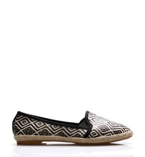 Černobílé espadrilky Monshoe