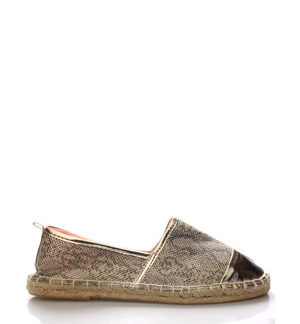 Hadí espadrilky se zlatou špičkou Monshoe 37