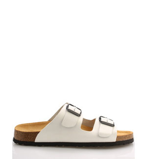 Bílé kožené zdravotní pantofle EMMA Shoes