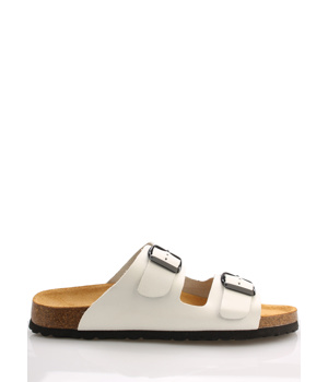 Bílé kožené zdravotní pantofle EMMA Shoes Bílé kožené zdravotní pantofle EMMA Shoes