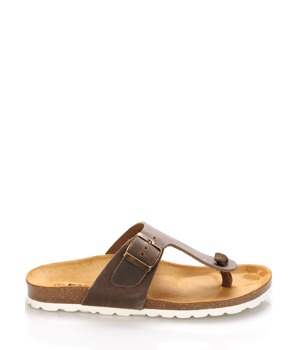 Hnědé kožené zdravotní pantofle EMMA Shoes Hnědé kožené zdravotní pantofle EMMA Shoes