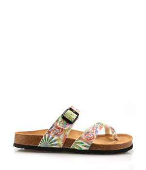 Zdravotní bílé kožené květované pantofle EMMA Shoes Zdravotní bílé kožené květované pantofle EMMA Shoes