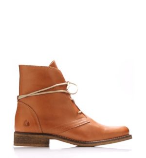 Koňakově hnědé kožené šněrovací boty Online Shoes 40