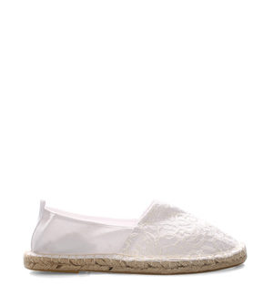 Bílé espadrilky s krajkou Monshoe