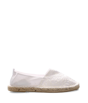 Bílé espadrilky s krajkou Monshoe Bílé espadrilky s krajkou Monshoe