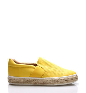 Žluté nazouvací tenisky s espadrilovou podrážkou Trendy too