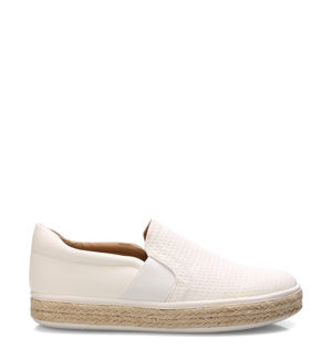 Bílé nazouvací tenisky s espadrilovou podrážkou Trendy too