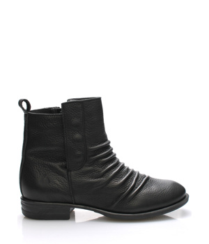 Černé kožené kotníkové boty Online Shoes Černé kožené kotníkové boty Online Shoes
