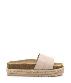 Béžové pantofle s espadrilovou podrážkou MTNG Béžové pantofle s espadrilovou podrážkou MTNG