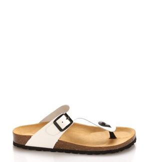 Bílé kožené zdravotní pantofle EMMA Shoes