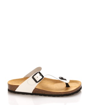 Bílé kožené zdravotní pantofle EMMA Shoes Bílé kožené zdravotní pantofle EMMA Shoes