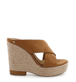 Hnědé dámské sandály na klínku MARIA MARE