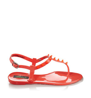 Park Lane Shoes Korálové plastové jelly sandálky s hroty Park Lane