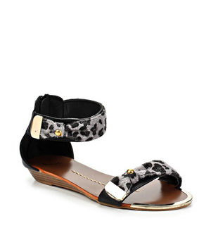 Černé leopardí sandálky Timeless Sarah