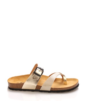 Zlaté kožené zdravotní pantofle EMMA Shoes Zlaté kožené zdravotní pantofle EMMA Shoes