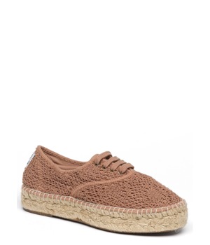 Hnědé ekologické tenisky na vyšší espadrilové podrážce Natural World Hnědé ekologické tenisky na vyšší espadrilové podrážce Natural World