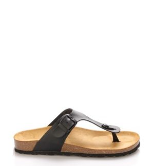 Černé kožené zdravotní pantofle EMMA Shoes