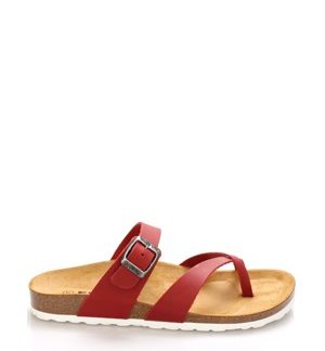 Červené kožené zdravotní pantofle EMMA Shoes