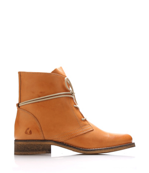 Světle hnědé kožené boty s tkaničkami Online Shoes Světle hnědé kožené boty s tkaničkami Online Shoes