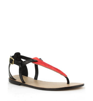 Laceys london Sandály z pravé kůže s červeným pony vzorem Laceys 38