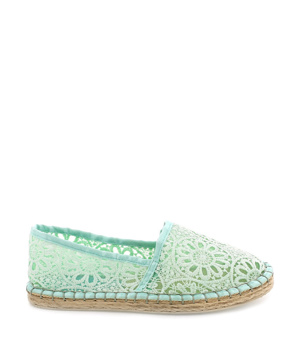Zelenkavé espadrilky s krajkou MARIA MARE Zelenkavé espadrilky s krajkou MARIA MARE