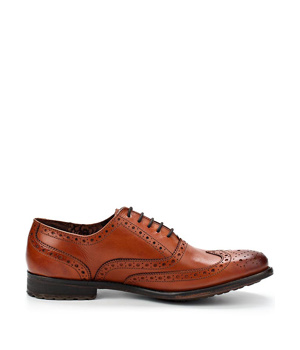 Hnědé kožené boty Oxford Paolo Vandini 44 Hnědé kožené boty Oxford Paolo Vandini 44