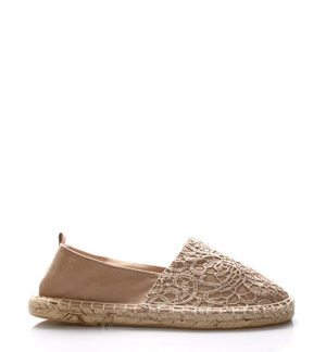 Béžové espadrilky s krajkou Monshoe