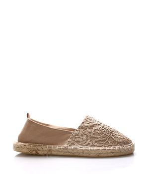 Béžové espadrilky s krajkou Monshoe Béžové espadrilky s krajkou Monshoe